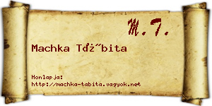 Machka Tábita névjegykártya